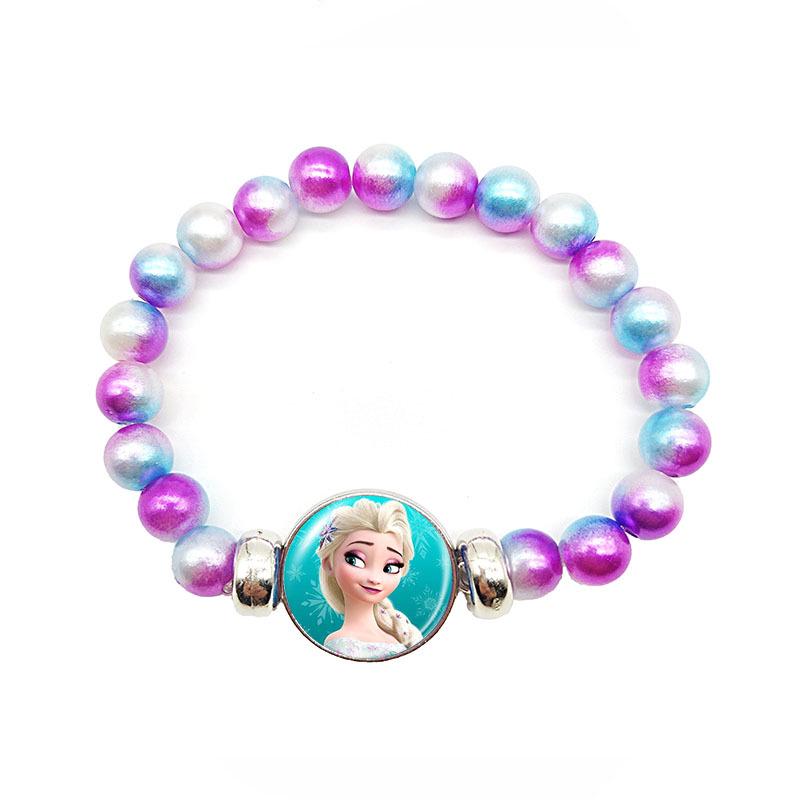 Frozen Princess Elsa Rainbow Beaded Retractable Children's Bracelet