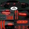14 Piece Car Reflective Stickers Car-styling Rearview Mirror Car Stickers Safety Warning Reflective Car Strip Exterior accessory