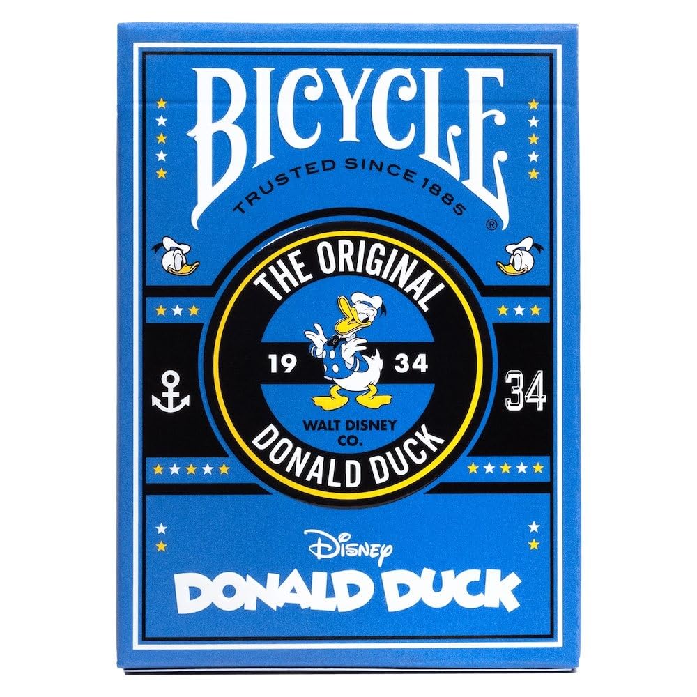 Tenyo Disney Bicycle Playing Donald Poker Size X Ages 6 and Up Cards, Duck, (6.3cm 8.8cm),
