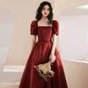 Toast Bride 1011 New Red Wedding Dress Small Pregnant Woman Engagement Princess Evening Dress Dress