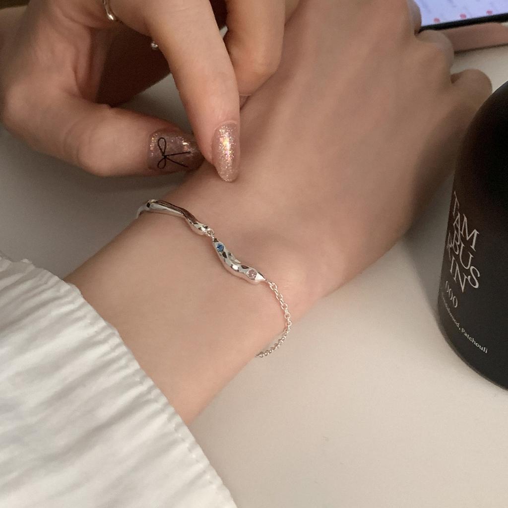 925 Silver Zircon Love Heart Bracelet For Women Bowknot Stars Bead Snake Bone Chain Jewelry Gift Dropship