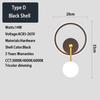Indoor LED Wall Lamp AC85-265V 5 Types Black Golden Shell Modern Simplicity Indoor Wall Lamps with High Brightness LED Lighting