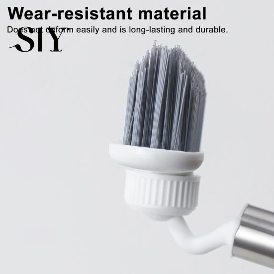 Horizontal Vertical Switch Brush Crevice with Extended Handle Universal Rotation Design Waist Friendly Cleaning Tool V-Shaped Dense Bristles Stubborn