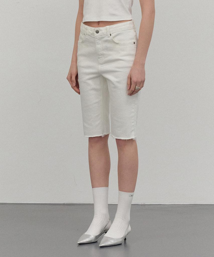 CITTA Cotton Biker Pants_Ctd416 (White)