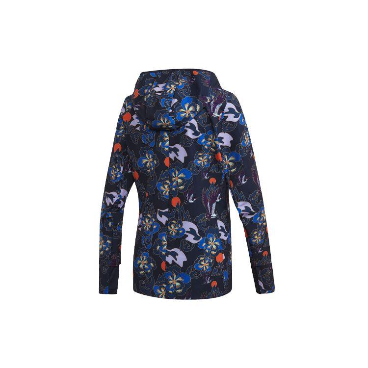 Adidas CNY Own The Run Soft Shell Floral Print Hooded Sports Jacket Women Jacket Multicolor GE5831