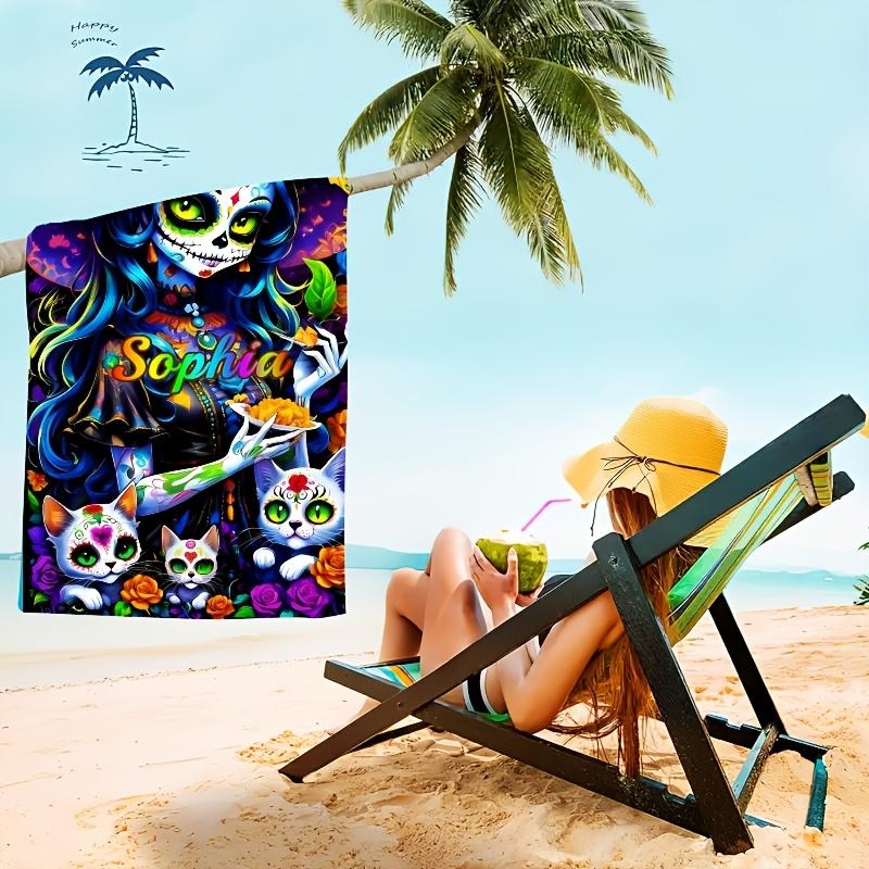 Halloween-themed beach towel, a must-have for beach vacations - ideal for beach swimming, outdoor camping and travel the perfect
