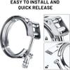 Exhaust Pipe Connector V-Band Clamp + Flanges Device Clamping V Band Clamps Welding Rings With Centring Rings For Turbo, Exhaust