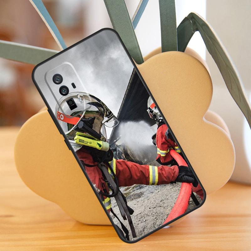 Firefighter Heroes Fireman Case For POCO X3 X6 F6 Pro M6 X5 F3 F5 M5s Xiaomi 13 14 Ultra 12 Lite 11T 12T 13T Pro Cover