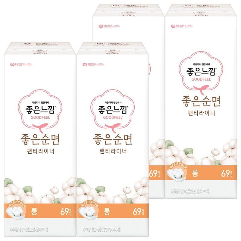 

Good Feel Cotton Panty Liner 69ct x 4pk - Long