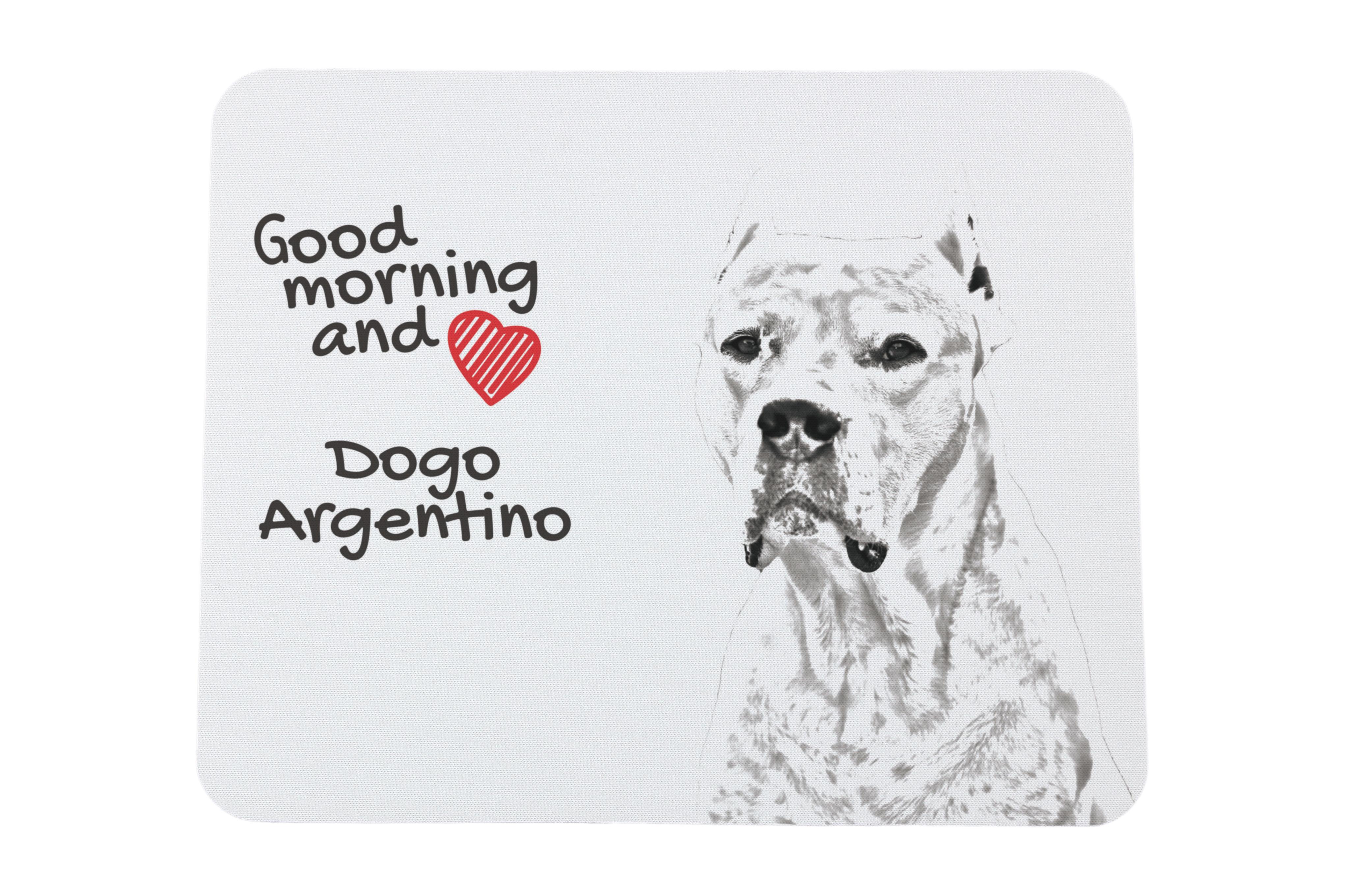 

Dogo Argentino - mouse pad with print, personalized dog-themed mouse pad, unique gadget for an office worker by Art-Dog brand білий