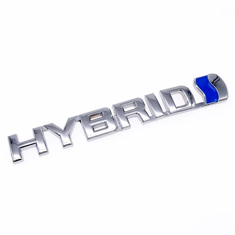 3D Metal HYBRID Car Emblem Badge Front Grille Rear Trunk Sticker for Toyota Camry RAV4 Prius Crown Auris Exterior Accessories