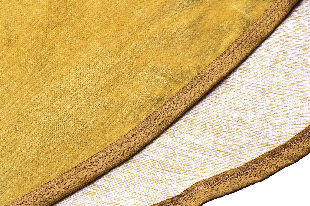 Falda de Mesa Camilla Redonda de Chenilla "Texna" – Efecto Aterciopelado - Altura 75 cm – Fabricado en España
