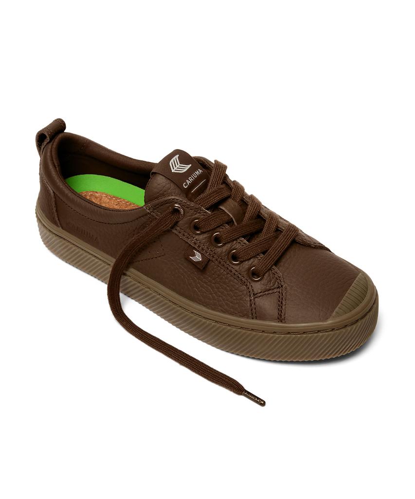 Cariuma Oka Low Gum Sole Coffee Brown Premium Leather