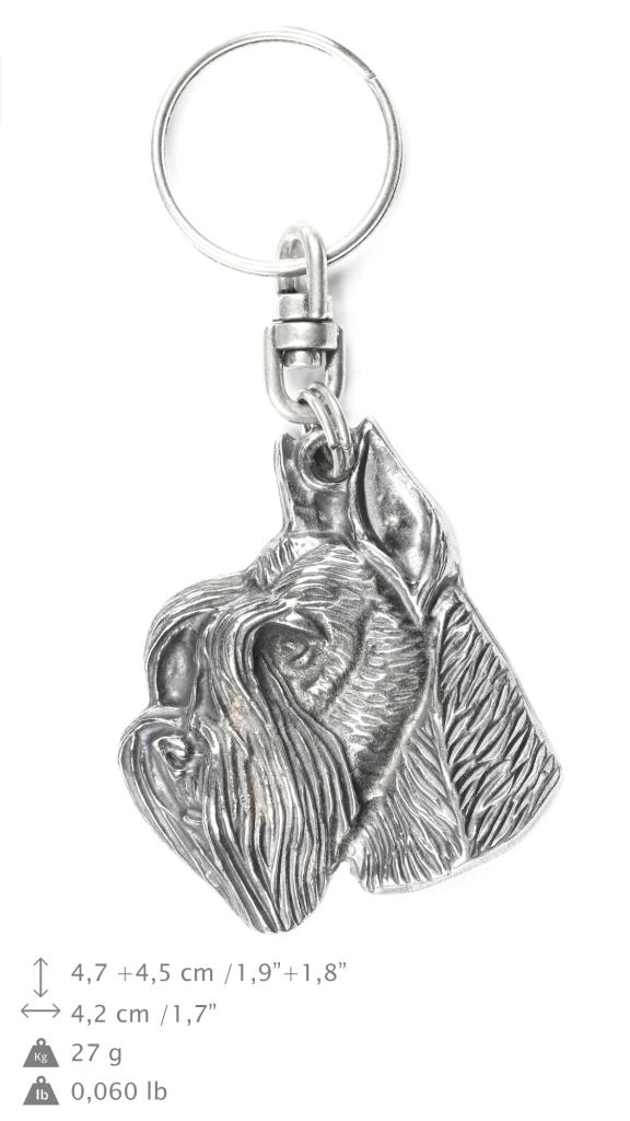 Schnauzer I - Silver-plated Pendant with a Dog In a Decorative Box, Handbag Decoration, Backpack Pendant by Art-Dog Brand