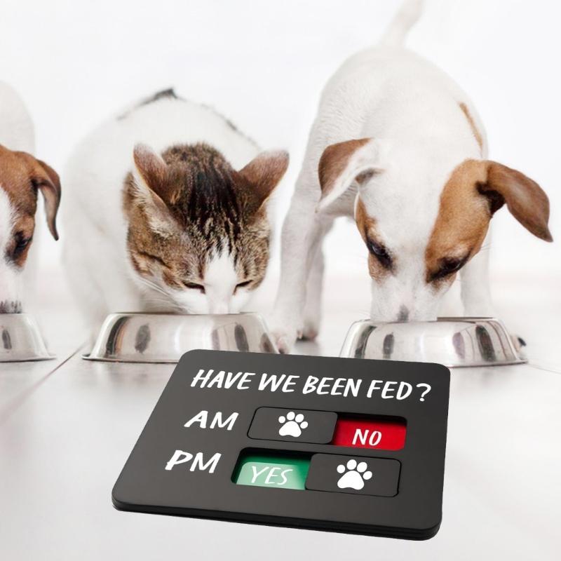 Multifunctional Feeding Reminder Board For Pet Including Medication And Water Times Waterproof Acrylic Materials