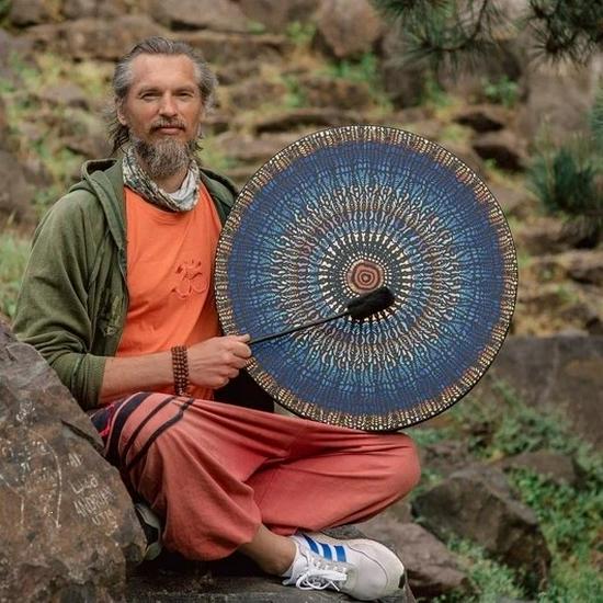 Tree of Life Shaman Frame Drum with Mandala Design