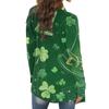 Women's Fashion Casual Christmas Print Medium Length Cardigan Jacket Coat
