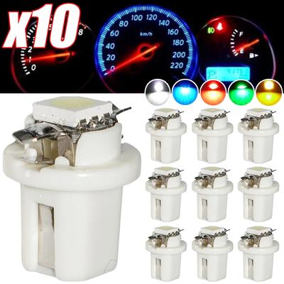 10/5Pcs T5 B8.5D 1SMD Car Lights 5050 Gauge LED Indicator Bulbs Dashboard Side Interior Dash Lights Auto Accessories Interior