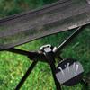 Aluminum Alloy Chair Footrest Black Foldable Chair