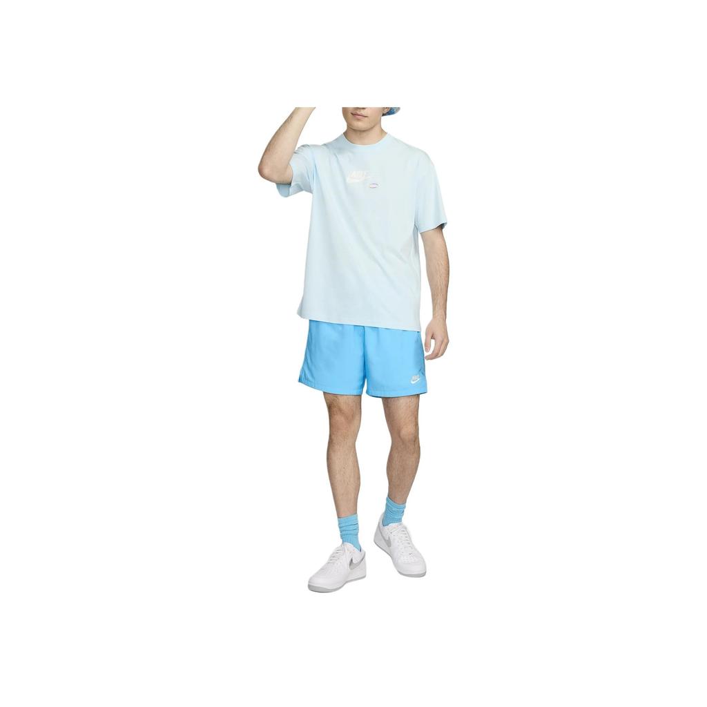 Nike Max90 Letter Logo Crew Neck Casual Pullover Short Sleeve T-Shirt Men Tops Glacier-Blue FV4048-474