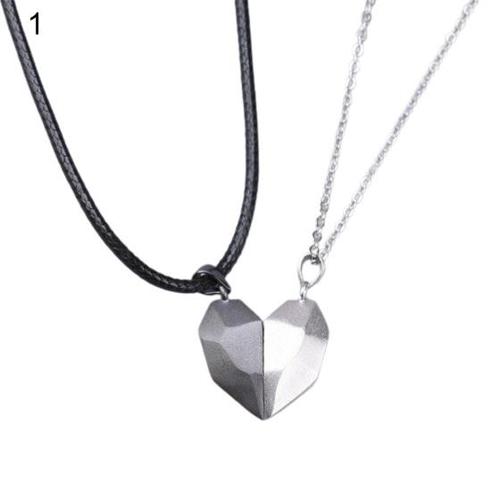 

2 шт. Парные ожерелья с кулоном в виде сердца, Винтажные украшения, Панк, Долговечные ожерелья с кулоном, Ювелирные подарки 1