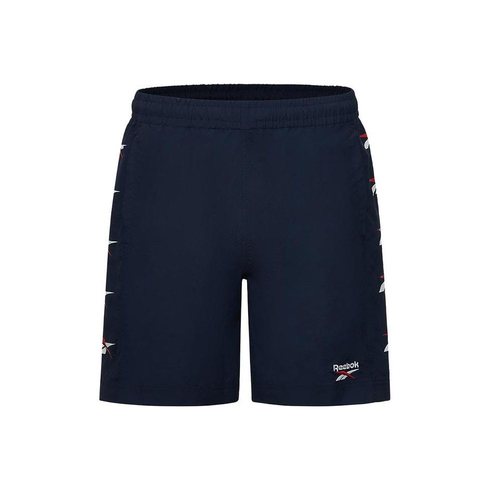 Reebok Однотонные повседневные шорты со средней талией и логотипом, мужские шорты синего цвета GB9423 M