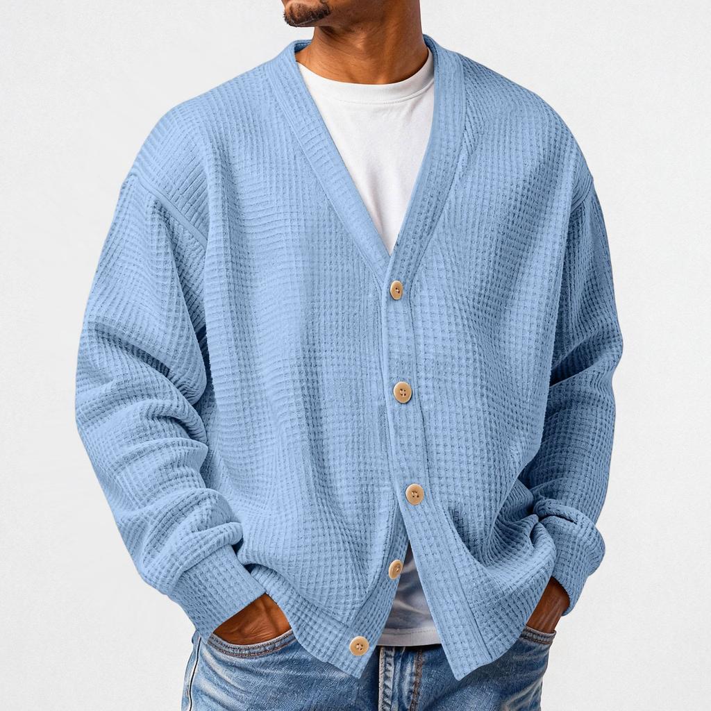 Men's Loose Casual Minimalist Cardigan , Long Sleeve Daily Wear