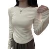 Bottom Shirt Women's Autumn and Winter New High-end Polished Round Neck Slim-fitting Long-sleeved T-shirt Top
