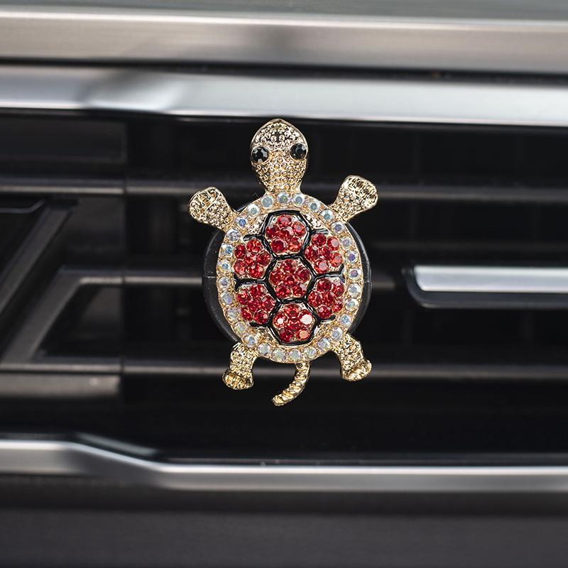 Car Vent Perfume Clip Cute Cartoon Turtle Design Car Interior Air Freshener Unique Scent Ornament for Auto Use