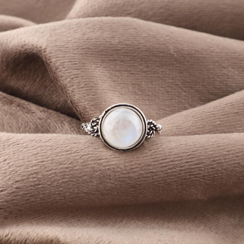 Rainbow Moonstone Ring Gemstone Jewelry, 925 Solid Sterling Silver Ring, Handmade Beautiful Jewelry Gift For Her