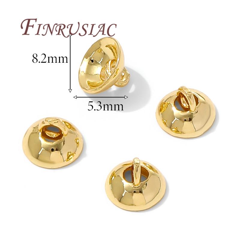 Messing 18K Gold Plated 2-Loch Verbinder für Schmuck, Armband Endstück, Perlen Endkappe mit Loch, Zubehör für Schmuckzubehör