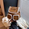 Niche Design Retro College Wind Fluffy Edge Backpack Autumn and Winter New Fashion Mini Backpack