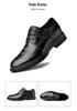 Men's Crocodile Pattern Leather Lace-up Shoes - Round Toe, Business Casual & Formal Style