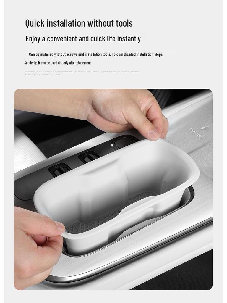 Xiaomi SU7 Silicone Non-slip Rear Console Cup Holder