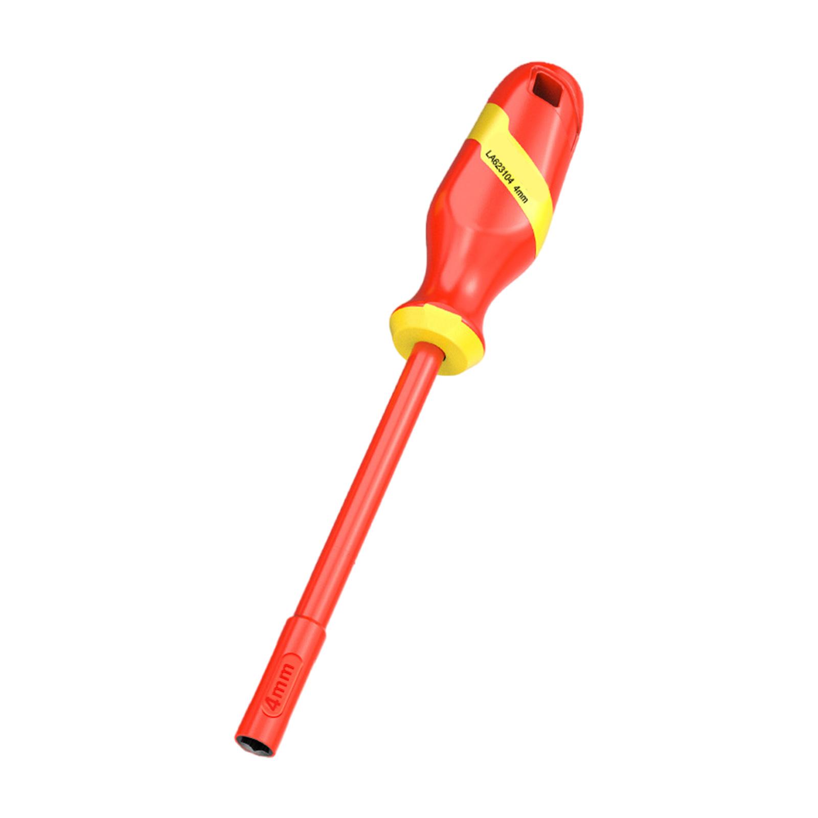 

Высоковольтная изолированная глубокая торцевая отвертка Изолированный ручной инструмент для электромонтажных работ с шестигранным хвостовиком и противоскользящей рукояткой 1