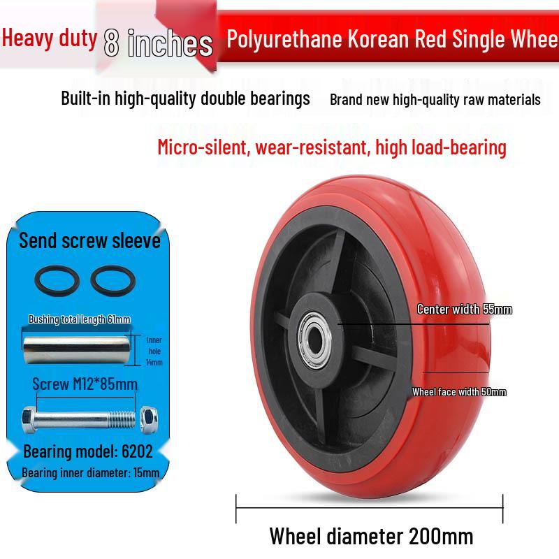 Nylon Swivel Caster Wheels: 2-6 inch Heavy-Duty Rubber & Flat Plate Options