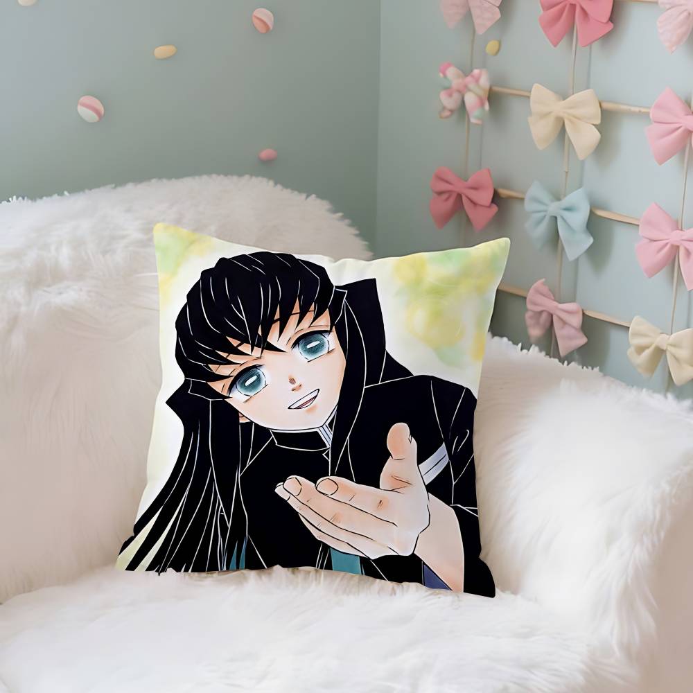 TTokitous MMuichirous Case Plush Fabric Soft Pillowcase Double Sided Print Cushion Cover Household Gifts