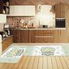 1Pcs Flower  Pattern Floor Mat Modern Kitchen polyester Rug Non-Slip Colorful Indoor Carpet, For Home Bathroom Bedroom Living Room Decor