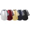 Men's American Retro Striped V-neck Short Sleeve T-shirt - Color Block Summer Sports Top