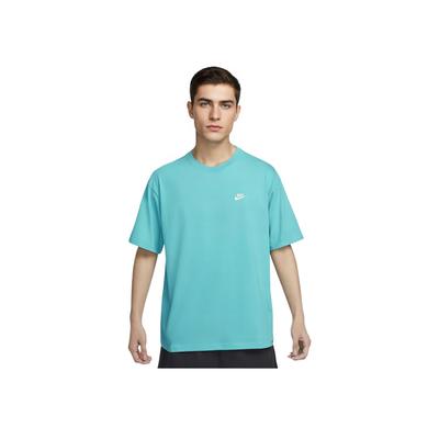 Sportswear Club Solid Color Breathable Small Logo Drop Shoulder Short Sleeve T-Shirt Men Tops Cactus-Green FV0376-345
