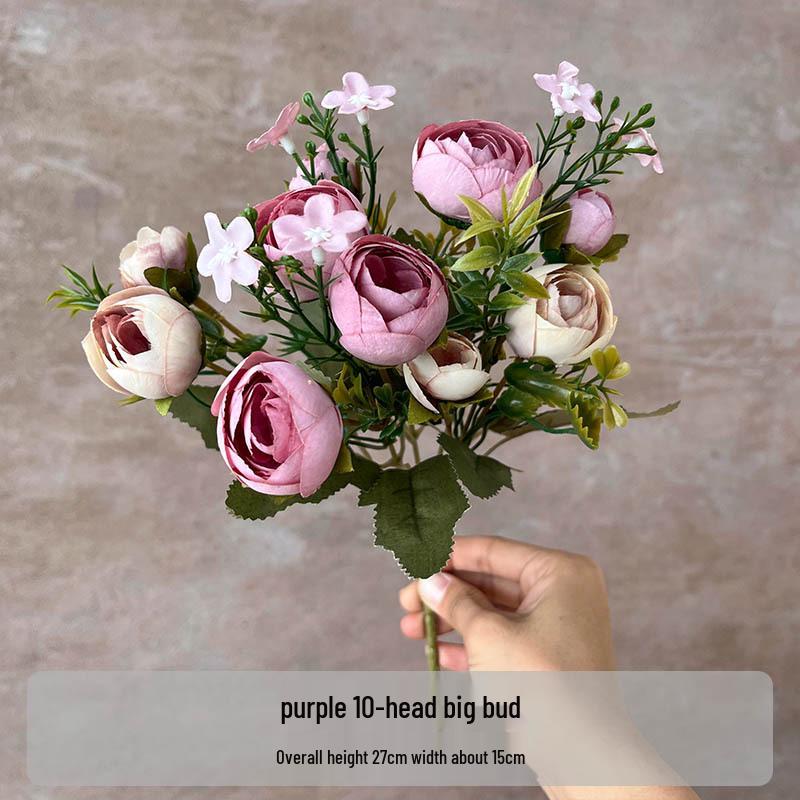 Flori Artificiale Seria Violet: Floral Decorativ Elegant pentru Casă, Nuntă, Cameră Model și Decor Moale.