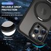 For iPhone 14 Pro Max Magnetic Ring Kickstand Phone Cover PC+TPU Phone Cover Compatible with MagSafe