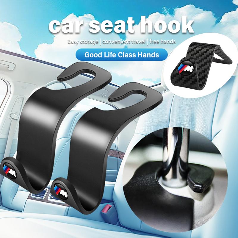 SCKS3 2/4pcs Car Seat Headrest Hook Storage Hanger Organizer Accessories For BMW 1 3 5 7 Series M F01 F20 F10 F13 E52 E53 E60 E93