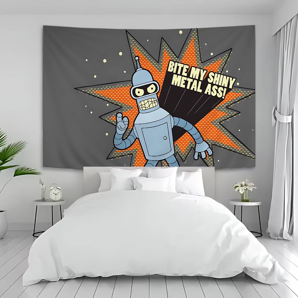 Funny FFuturamas Robot Hanging Bohemian Tapestry Bohemian Wall Tapestries Mandala Kawaii Room Decor