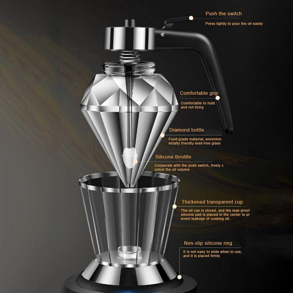 

Диспенсер для меда Zerodis, стеклянный, без капель, вместимость 200 мл, фигурная стеклянная бутылка для оливкового масла с подставкой и силиконовой крышкой-прокладкой, контейнер для сиропа для