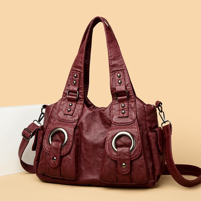High Quality Women's Soft Leather Shoulder Bags Multi-Layer Pockets Classic Crossbody Bag Luxury Designer Handbags and Purses