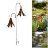 Artistic Iron Flower Petal Ground Spikes Decorative Garden Stakes For Enhancing Garden Or Patios Aesthetics