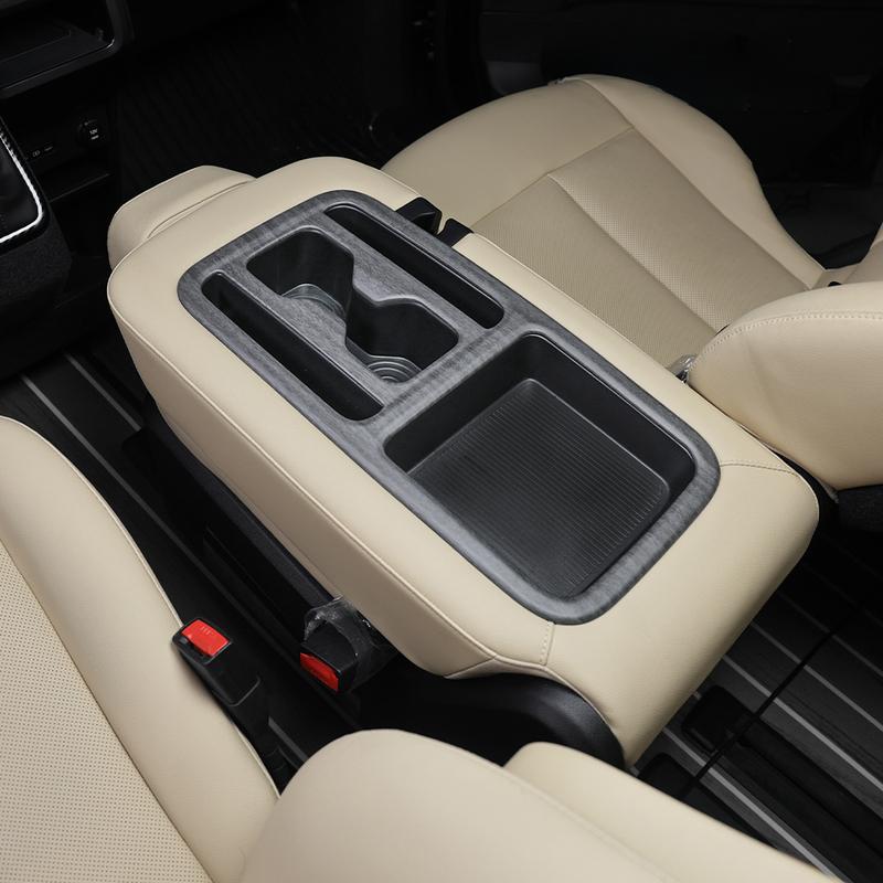 Carbon Fiber Front Row Water Cup Cover Trim Interior Accessories For Hyundai Staria 2026 2027 Car Supplies