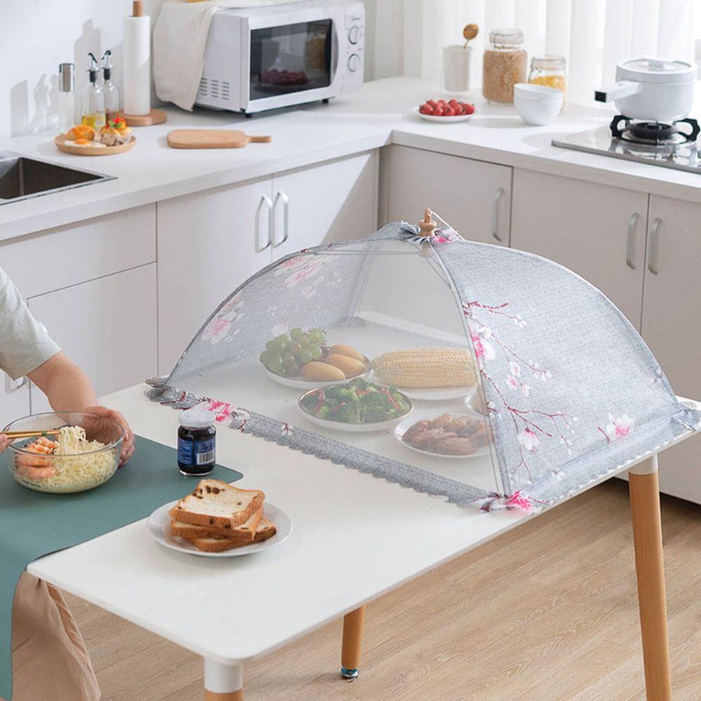 Foldable Mesh Food Cover Lace Fabric Dish Tent Stain Proof Food Net  Kitchen