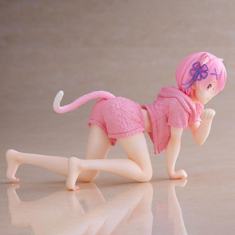 "From Zero: An Isolated Life In Another World" Anime Character Ram Figurine - Anime Character Collectible Toy, Children's Doll, Gift, 7cm